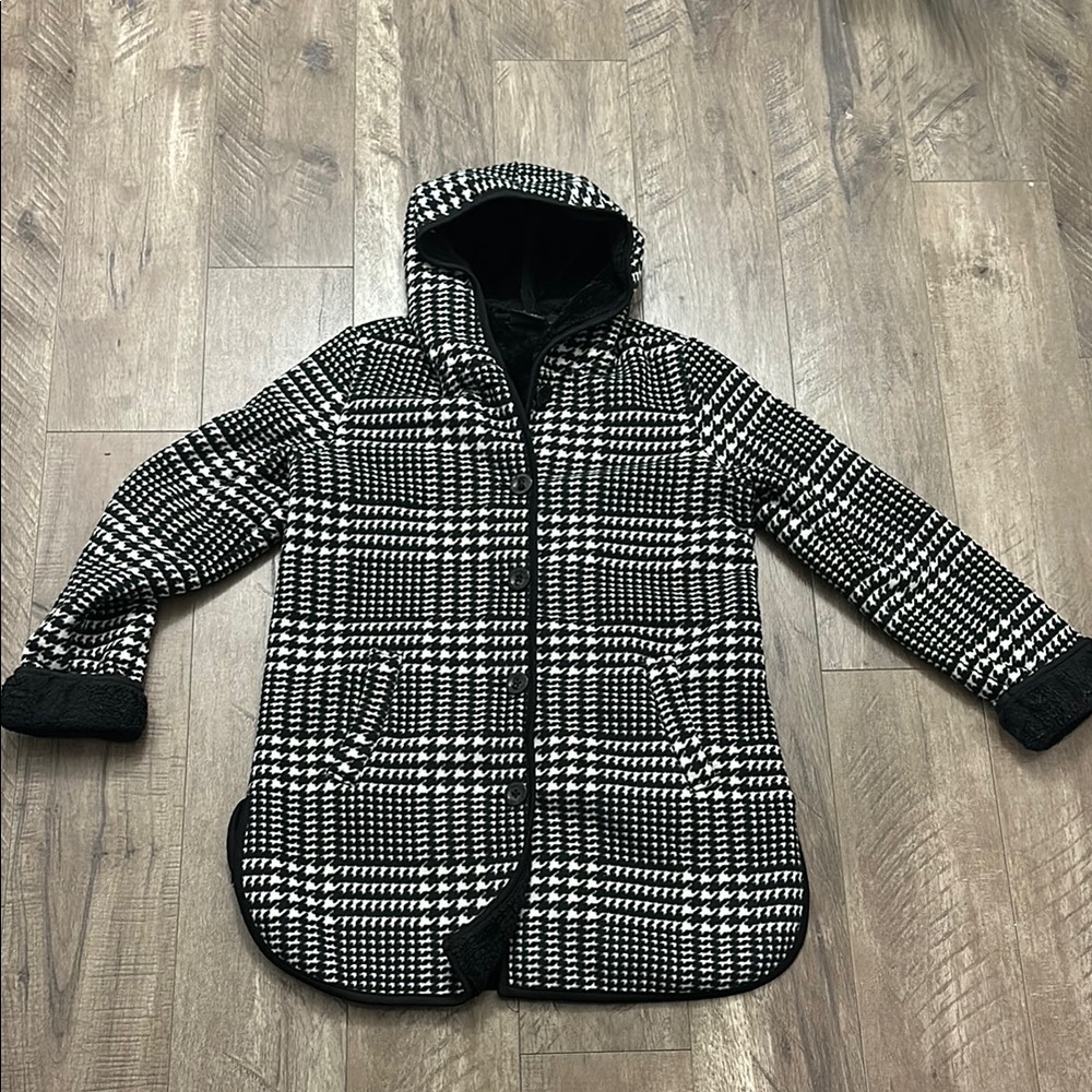 Ike Behar Black and White Women's Coat